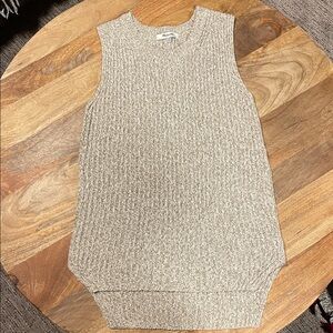 Madewell Ribbed Knit Sweater in Cream